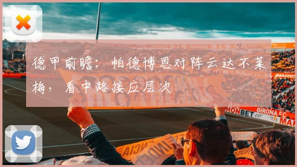 德甲前瞻:帕德博恩对阵云达不莱梅,看中路接应层次